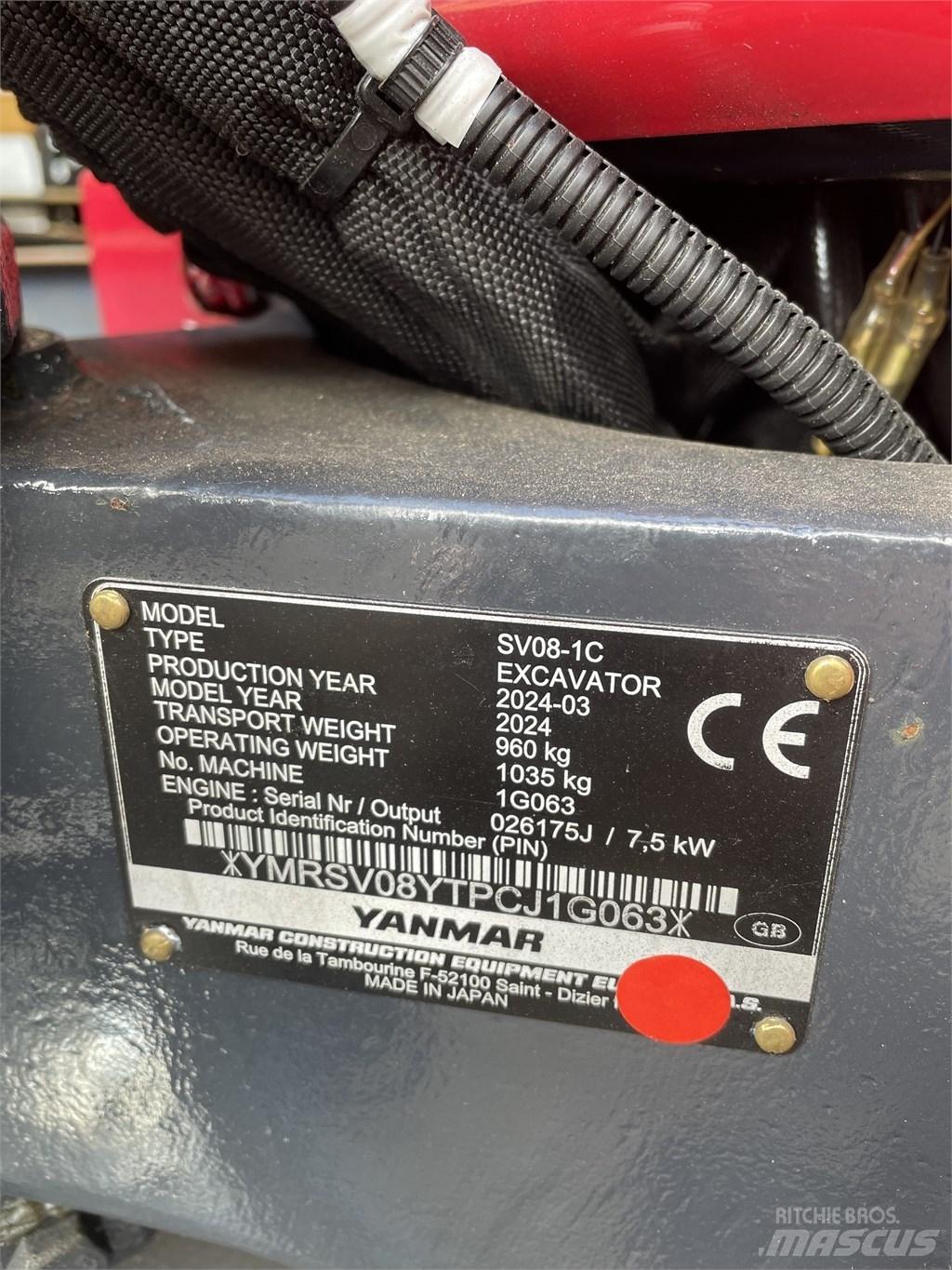 Yanmar SV 08 Міні-екскаватори < 7т