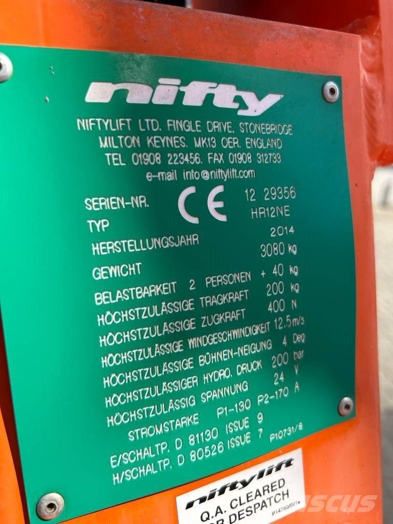 Niftylift HR 12 N E Колінчаті підйомники