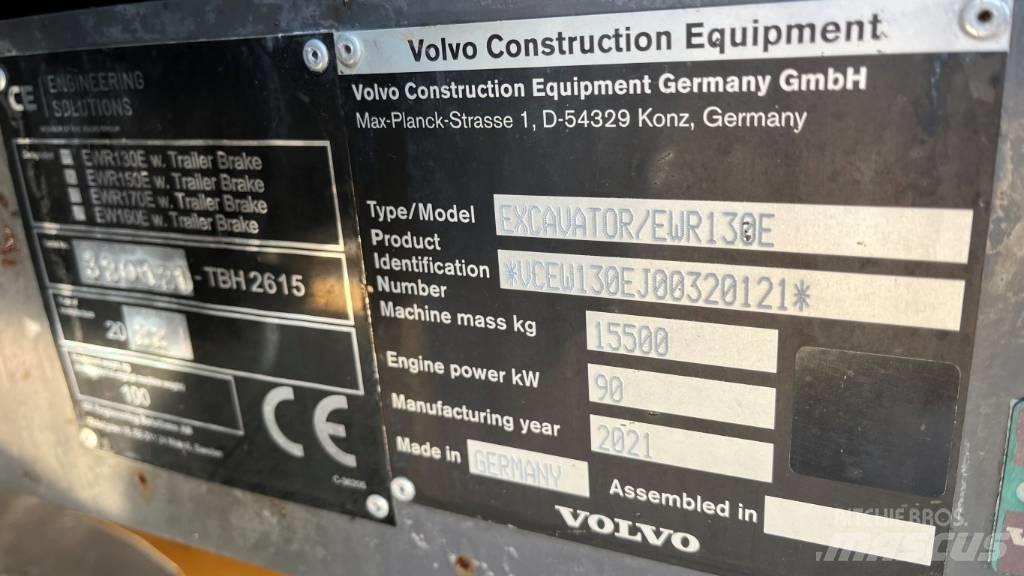 Volvo EWR130E Колісні екскаватори
