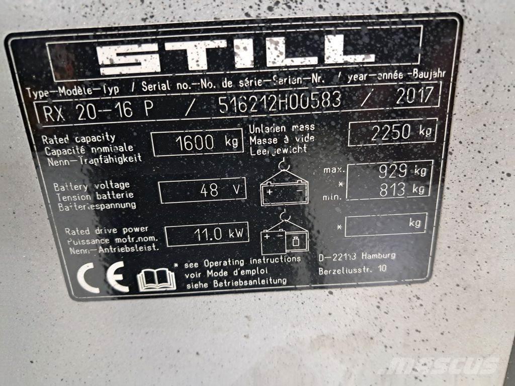 Still RX 20-16 P Електронавантажувачі