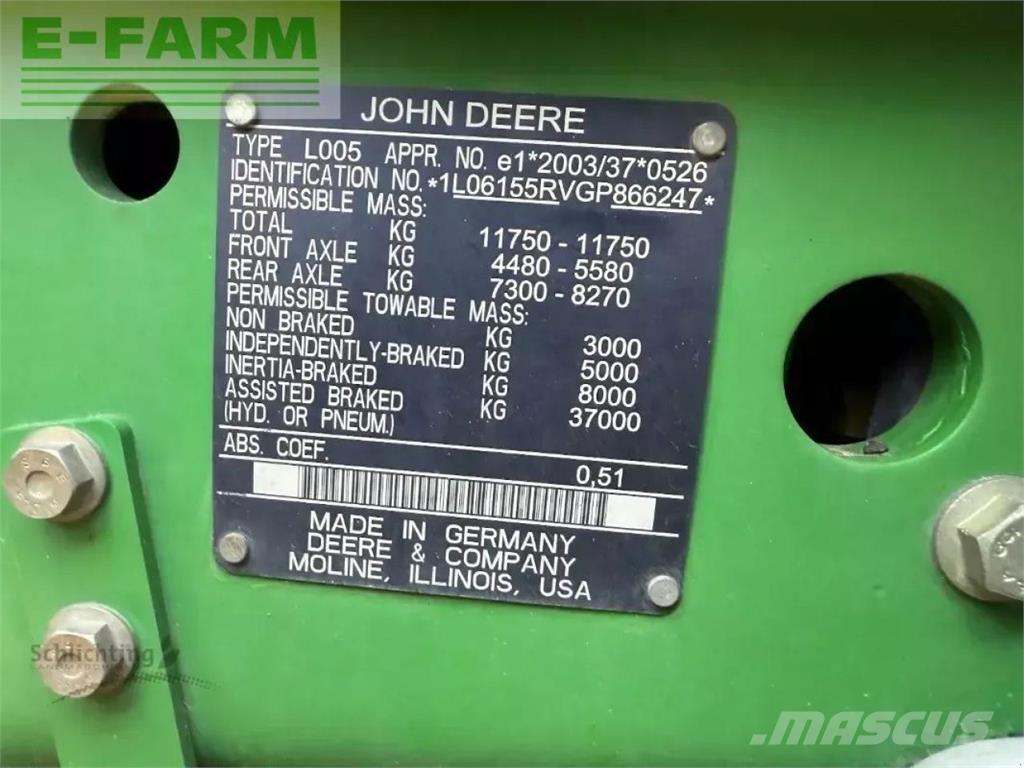 John Deere 6155r Трактори
