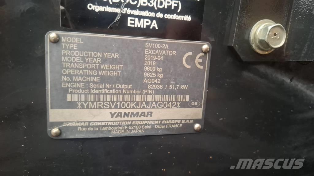 Yanmar SV 100-2A Середні екскаватори 7т. - 12т.