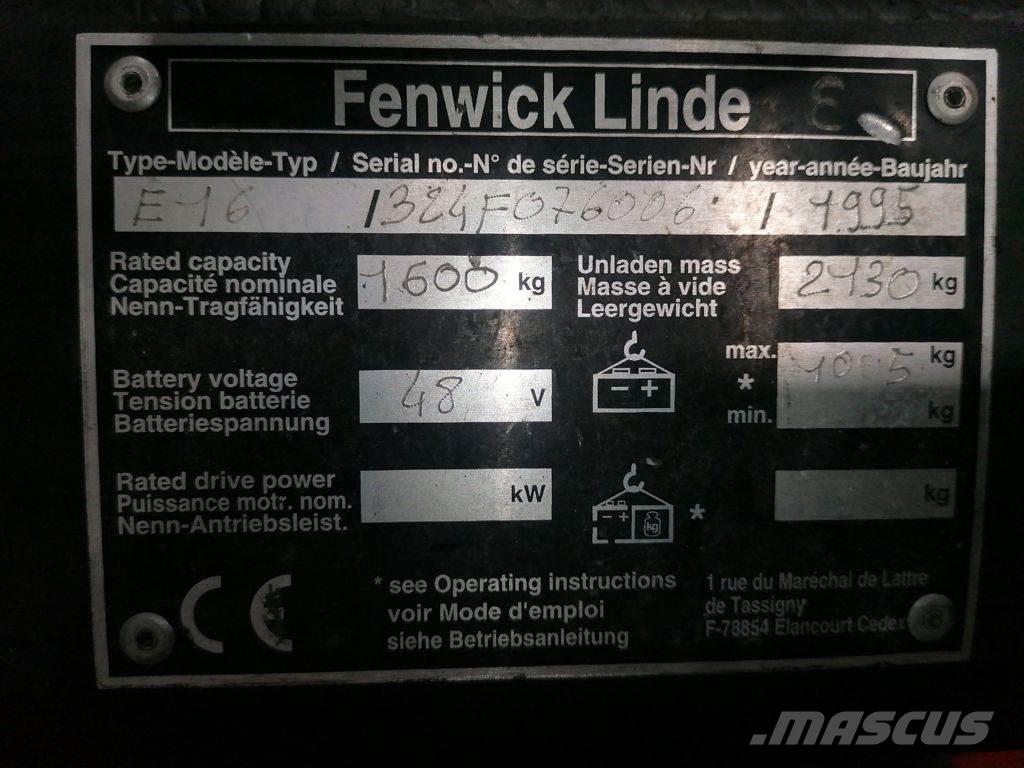 Linde E16 Електронавантажувачі