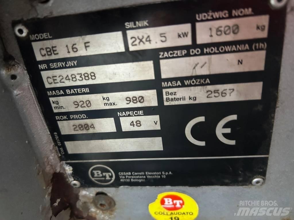 BT CBE 16 F Електронавантажувачі