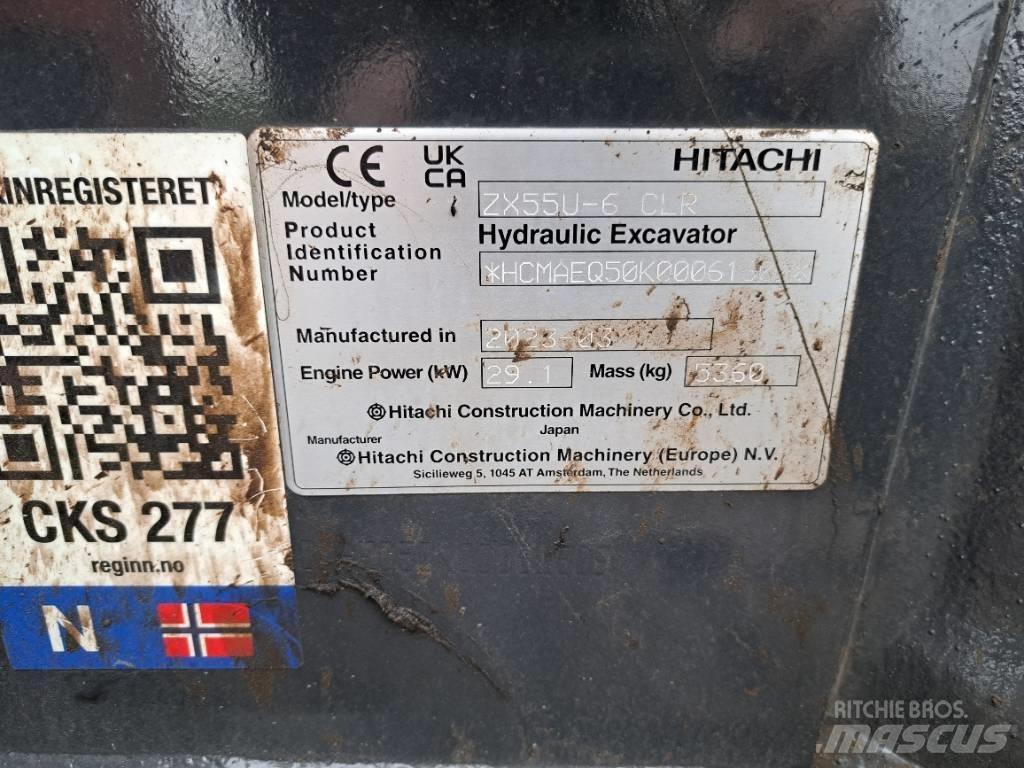 Hitachi ZX55US-6 CLR Міні-екскаватори < 7т