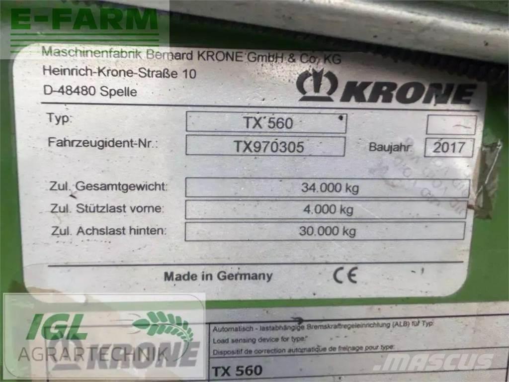 Krone tx 560 Причепи перевантажувачі зерна