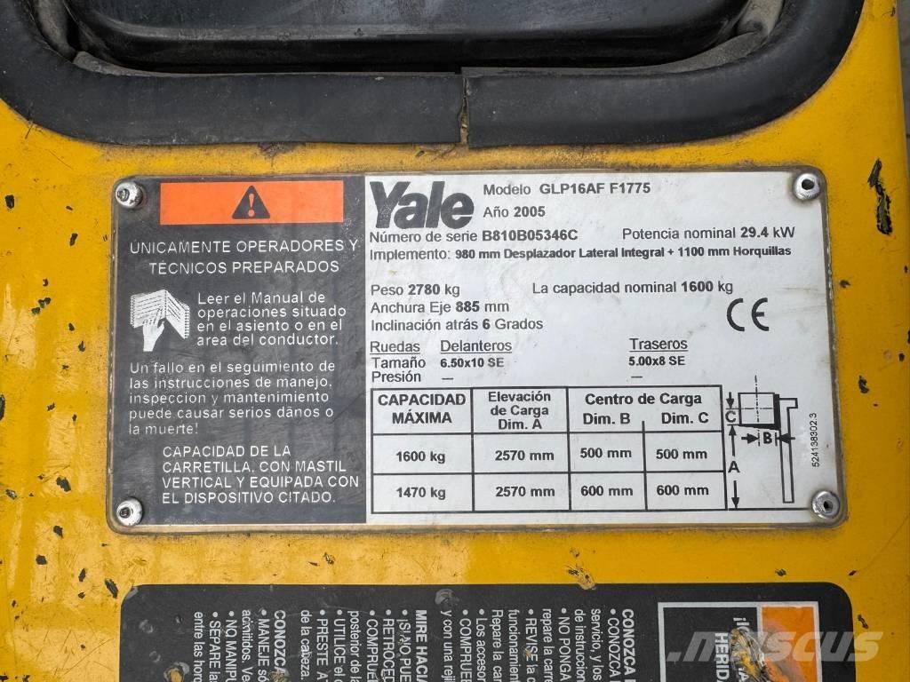 Yale GLP 16 AF F1775 Газові навантажувачі