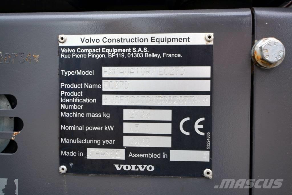 Volvo EC 27 D Міні-екскаватори < 7т