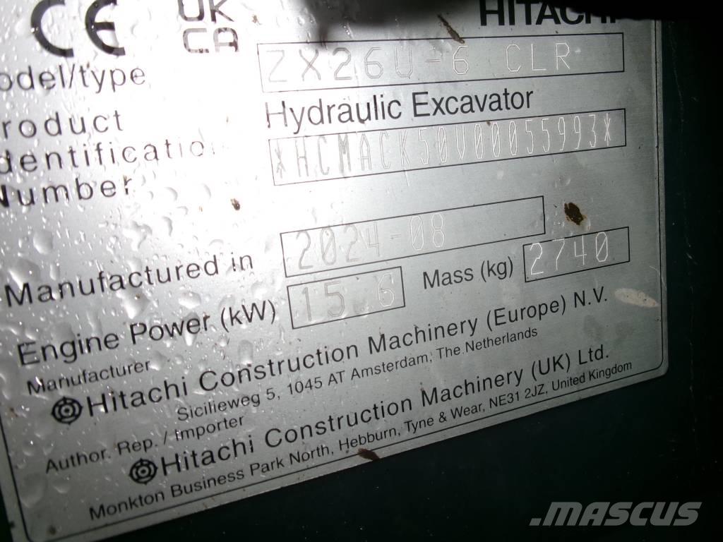 Hitachi Zaxis 26 U Міні-екскаватори < 7т
