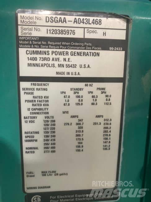 Cummins 105kW Дизельні генератори