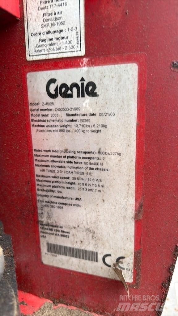 Genie Z 45 Колінчаті підйомники