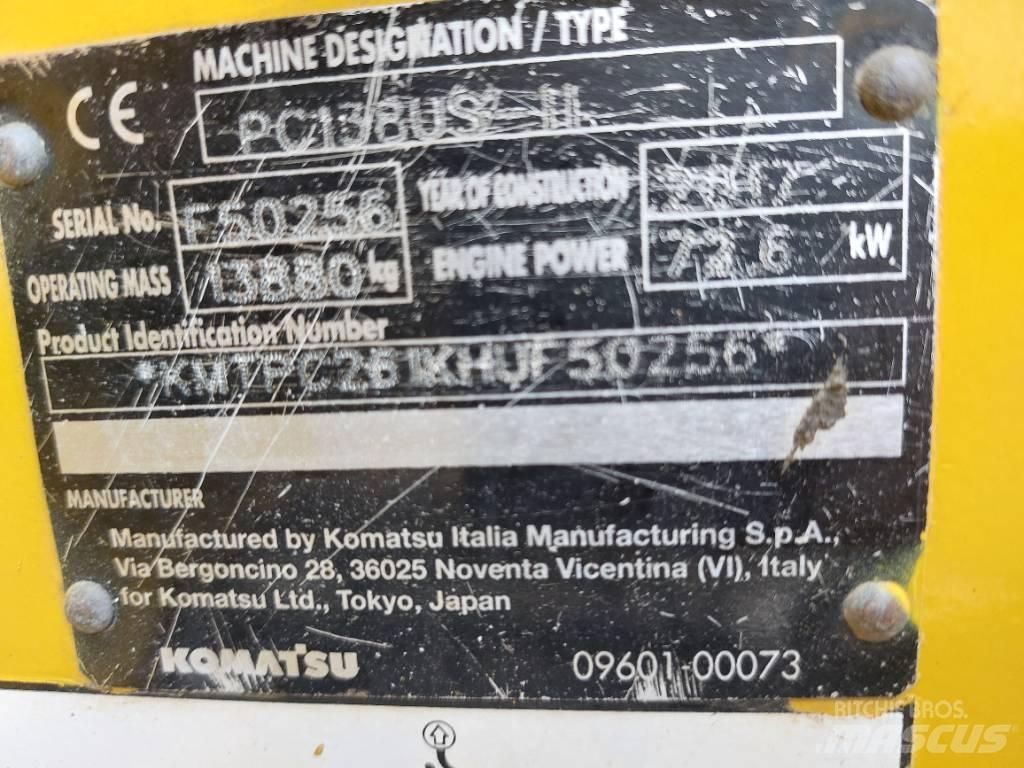 Komatsu PC138US-11 Гусеничні екскаватори