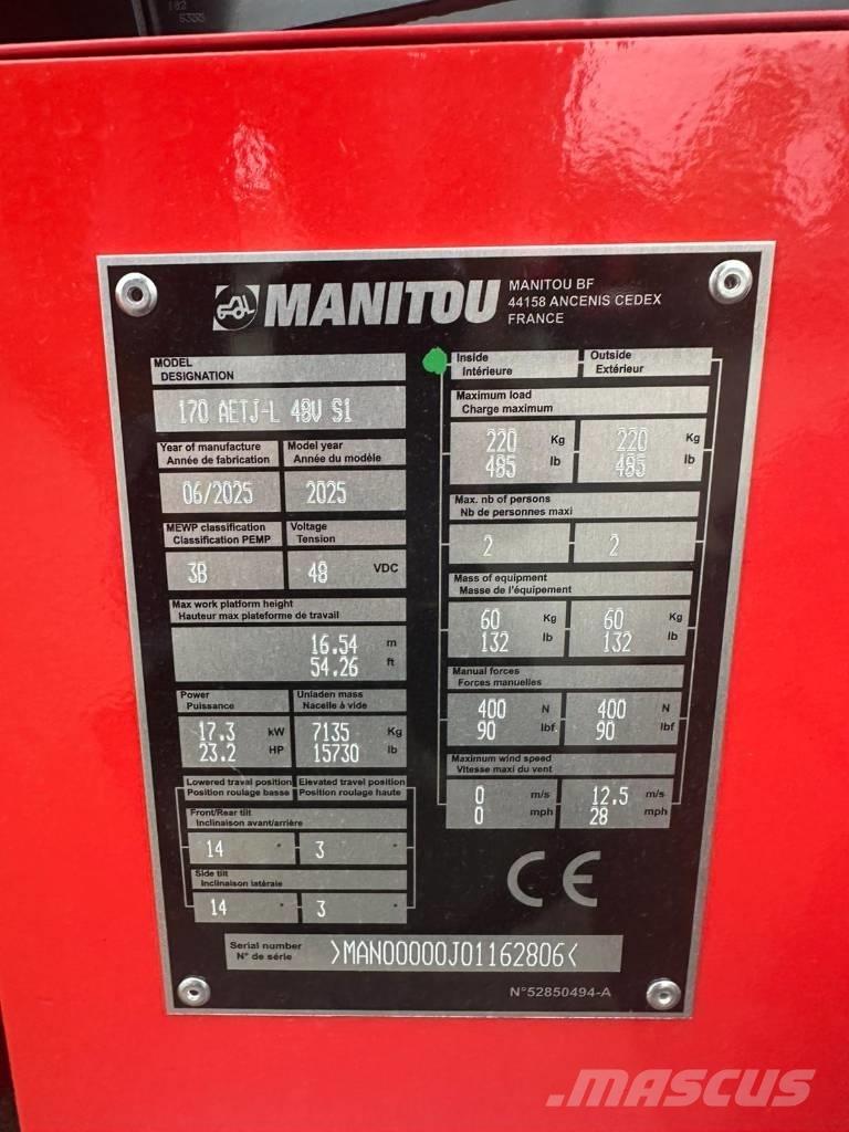 Manitou 170 AETJ Колінчаті підйомники