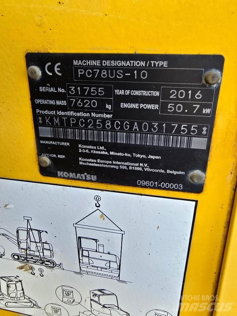 Komatsu Pc 78us-10 Середні екскаватори 7т. - 12т.