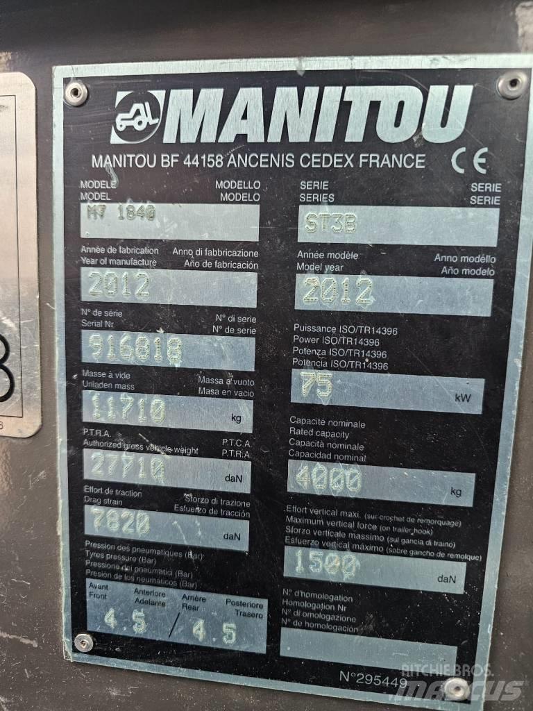 Manitou MT1840 Телескопічні навантажувачі