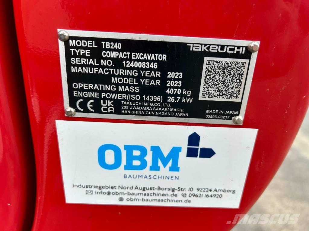 Takeuchi TB 240 Міні-екскаватори < 7т