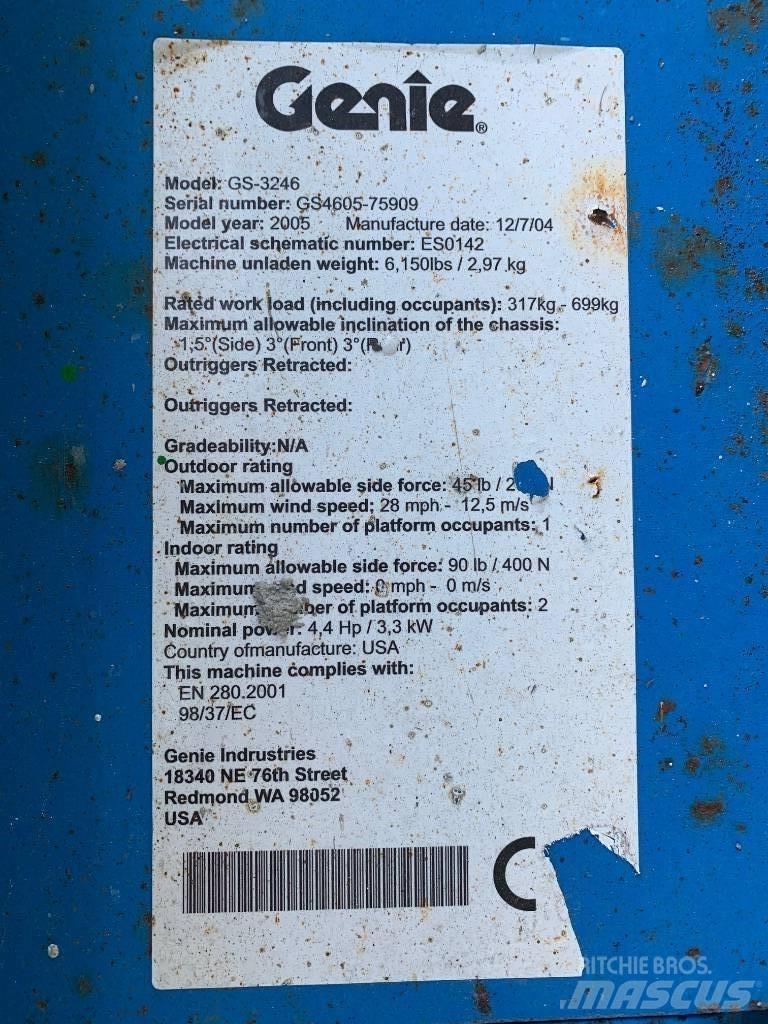 Genie GS 3246 Підйомники-ножиці