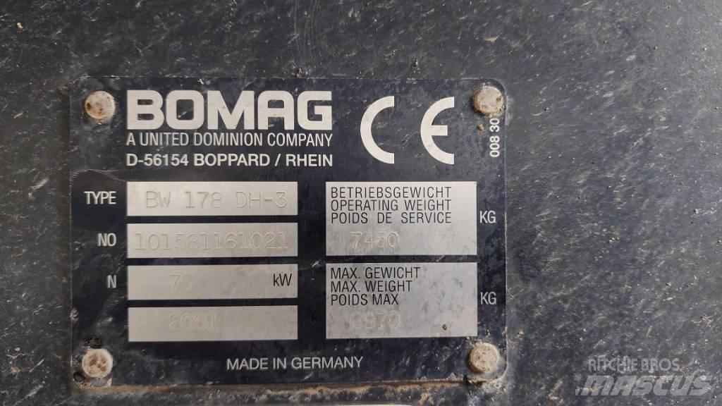 Bomag BW 178 D H-3 Котки тротуарні