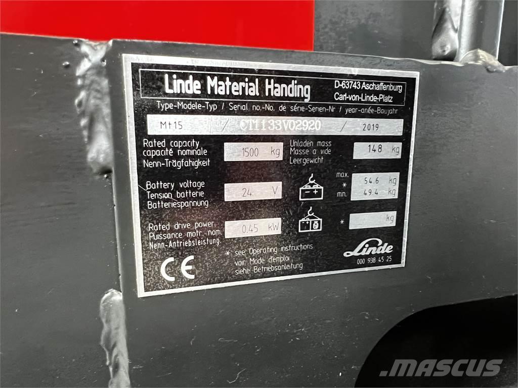 Linde MT15 Ручний візок
