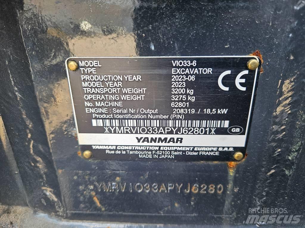 Yanmar Vio 33 Міні-екскаватори < 7т