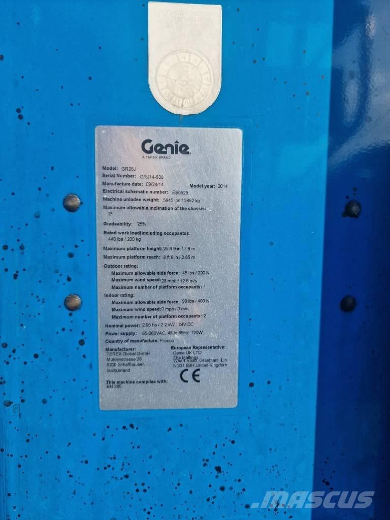 Genie GR 26 J Вертикальні щоглові підйомники
