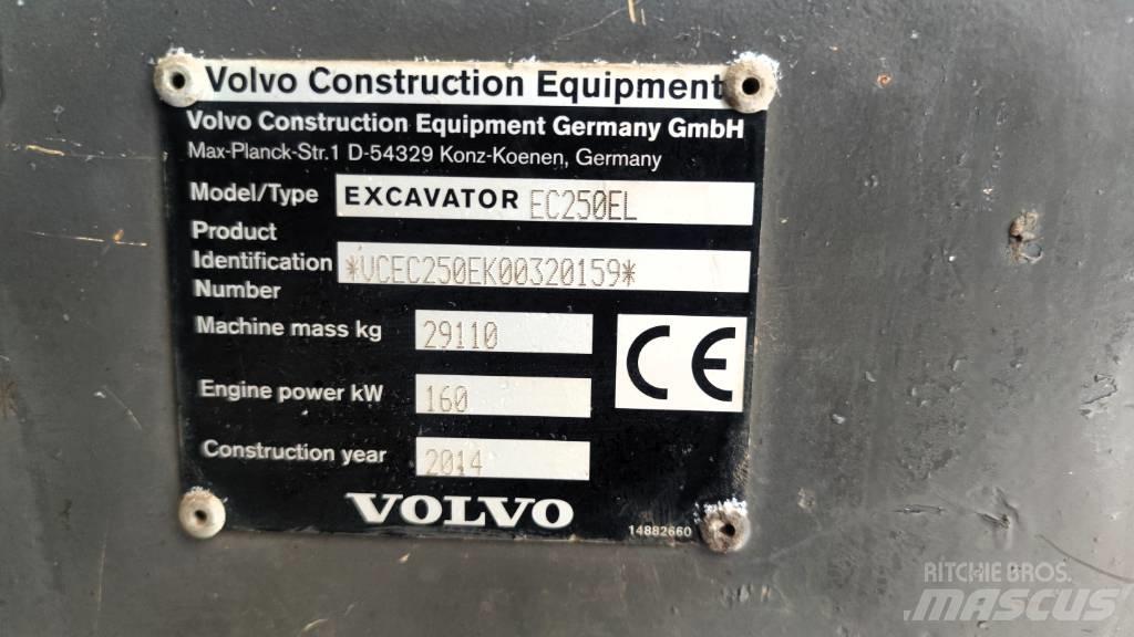 Volvo EC 250 EL Гусеничні екскаватори