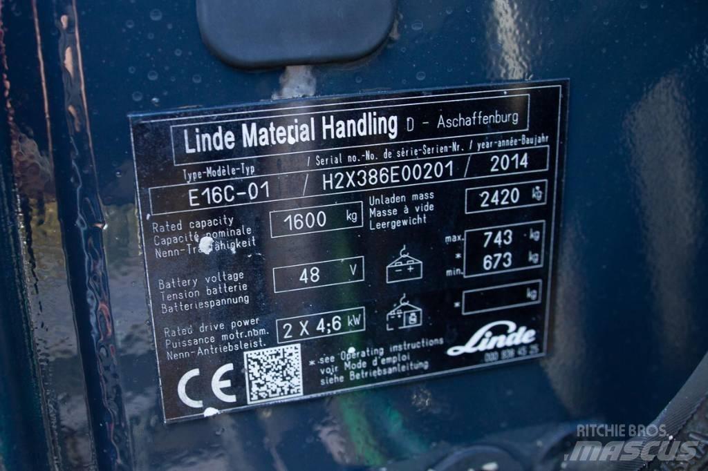 Linde E 16 Електронавантажувачі
