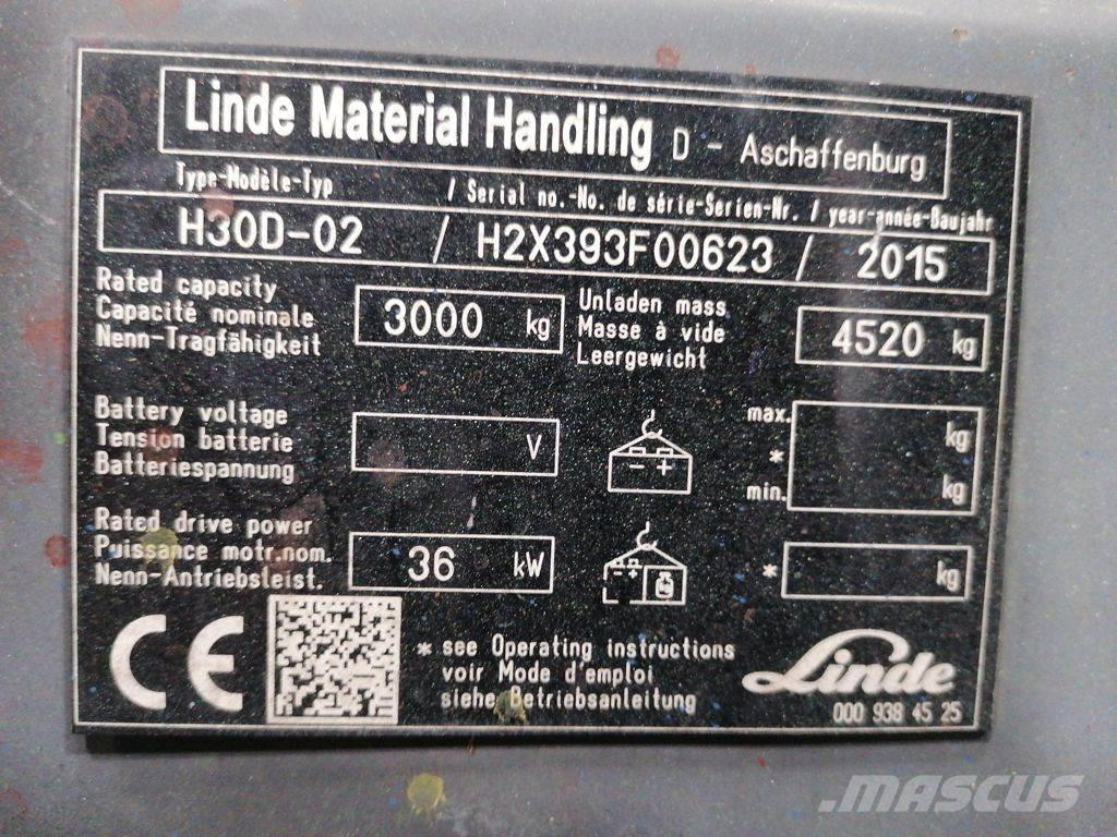 Linde H30D-02 Дизельні навантажувачі