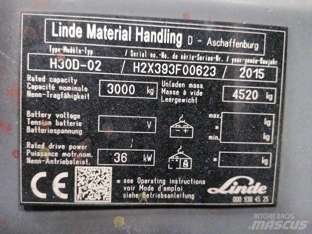 Linde H30D-02 Дизельні навантажувачі
