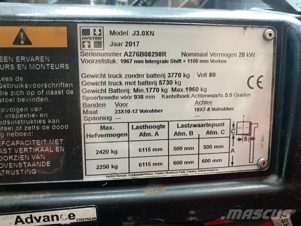 Hyster J3.0XN Електронавантажувачі