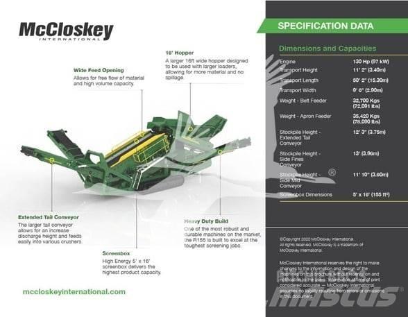 McCloskey R155 Просіювачі