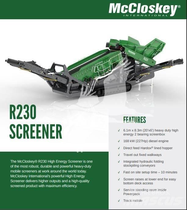 McCloskey R230 Просіювачі