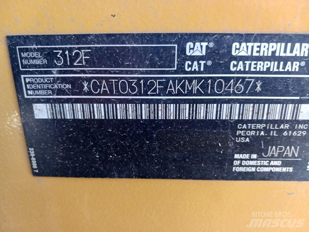CAT 312 F Гусеничні екскаватори