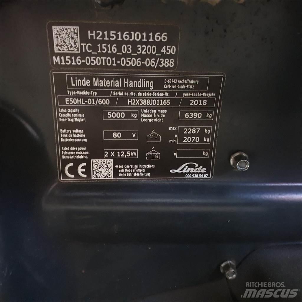Linde E50/600HL Електронавантажувачі