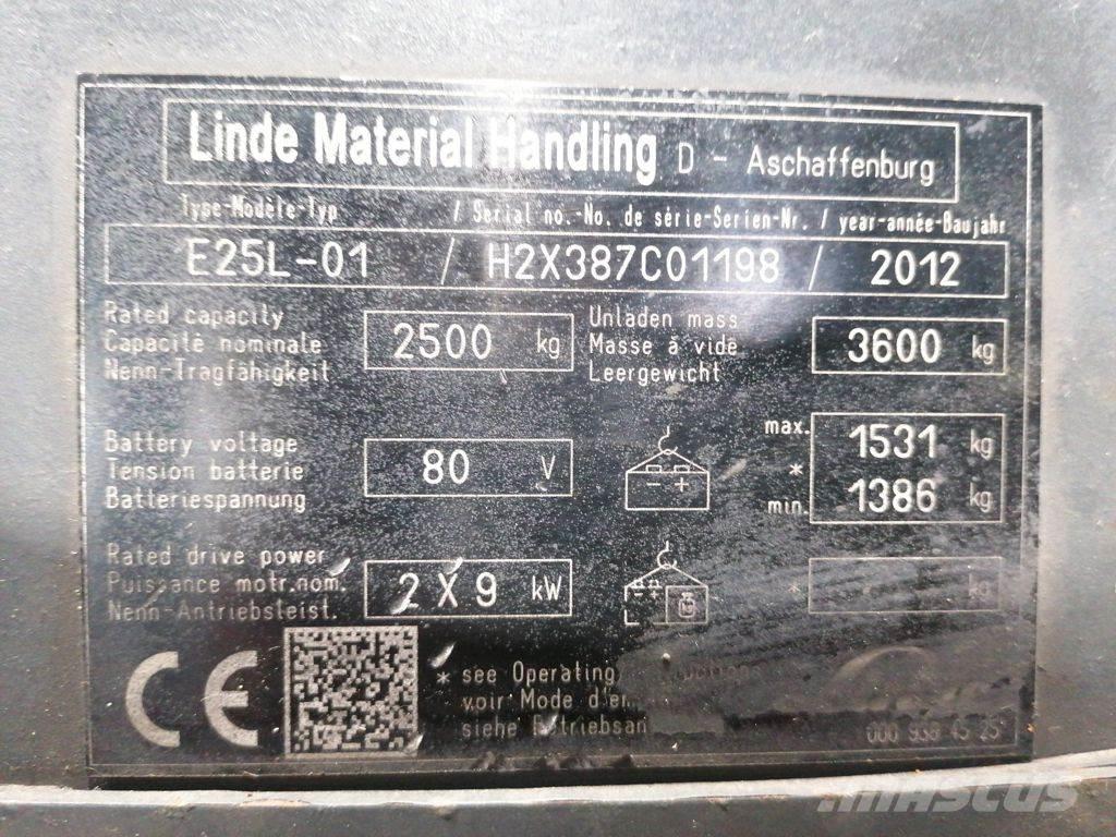 Linde E25L-01 Електронавантажувачі