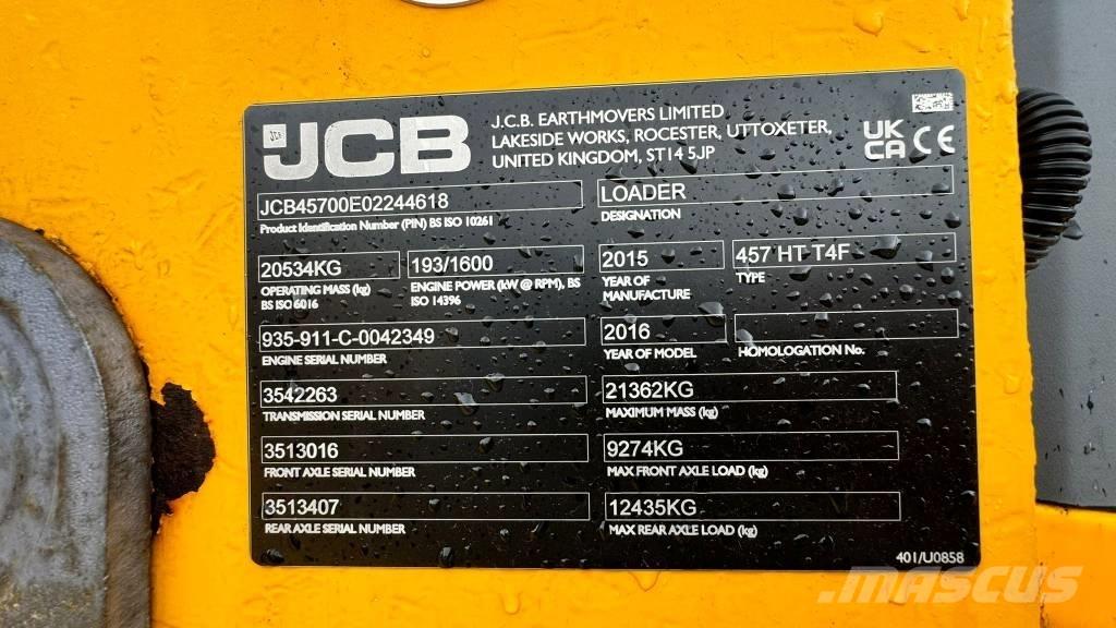 JCB 457 HT Фронтальні навантажувачі