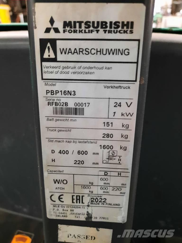 Mitsubishi PBP16N3 Штабелери