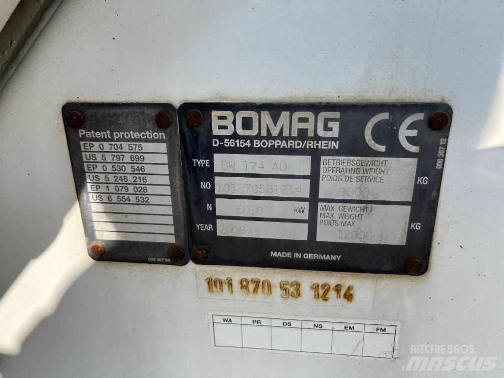 Bomag BW 174 AD Котки тротуарні