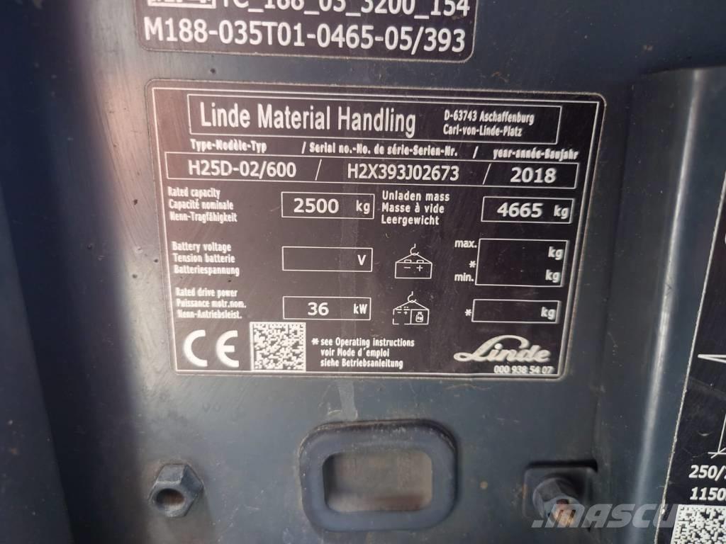 Linde H25/600D/393 Дизельні навантажувачі