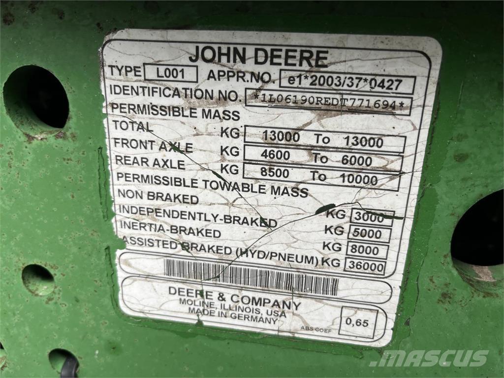 John Deere 6190R Трактори
