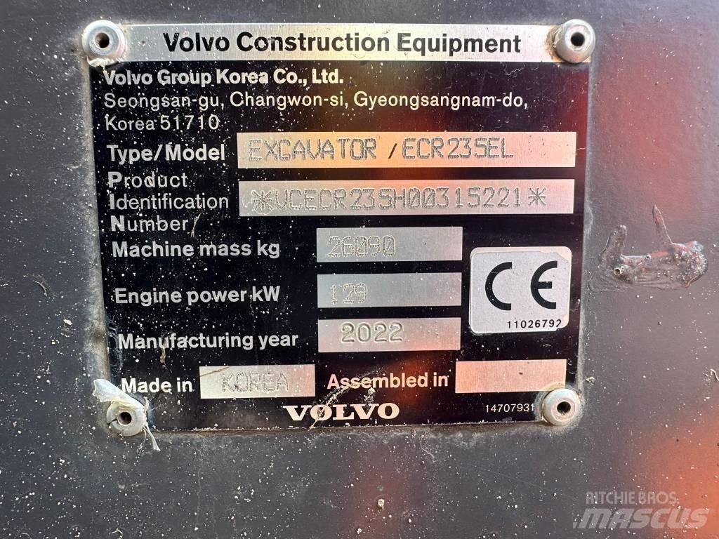 Volvo BM ECR235EL Гусеничні екскаватори