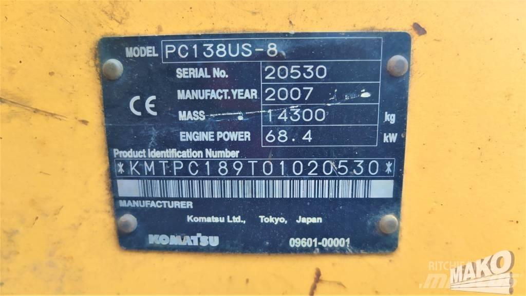 Komatsu PC 138 US-8 Гусеничні екскаватори