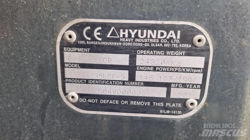 Hyundai 235 LCR-9 Гусеничні екскаватори