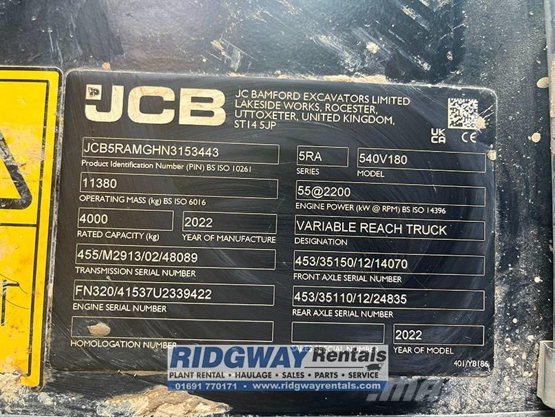 JCB 540-180 Телескопічні навантажувачі