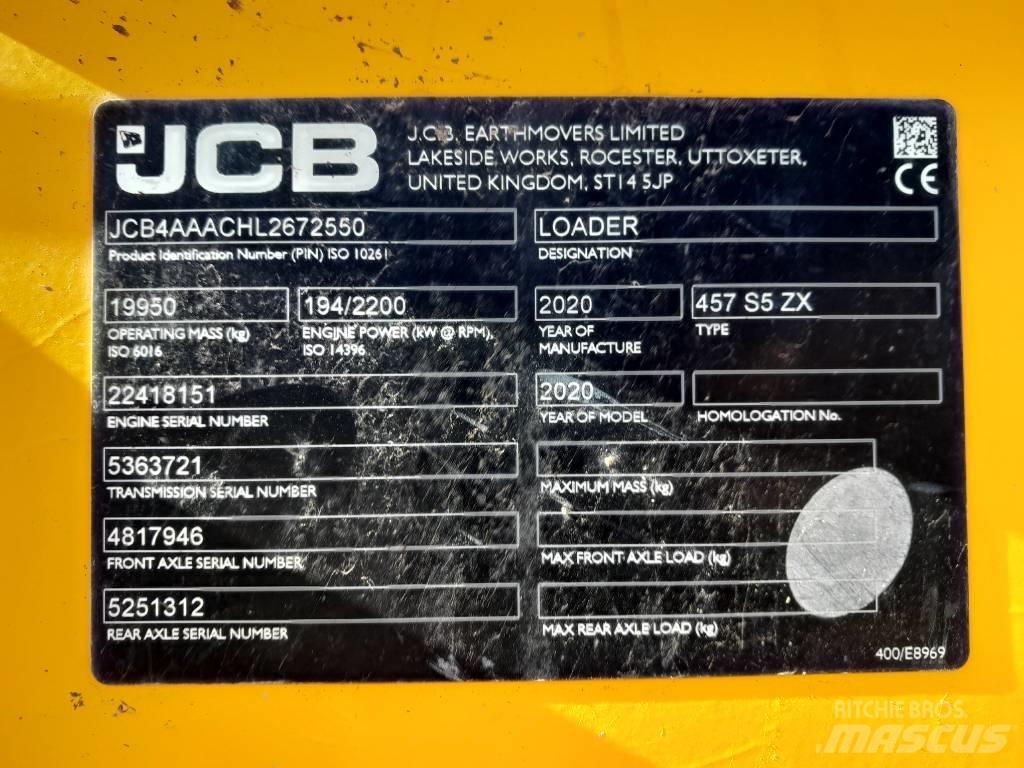 JCB 457 ZX Фронтальні навантажувачі