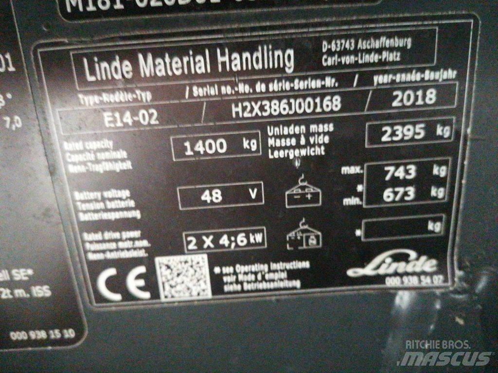 Linde E14-02 Електронавантажувачі