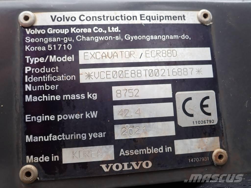 Volvo ECR 88 D Середні екскаватори 7т. - 12т.