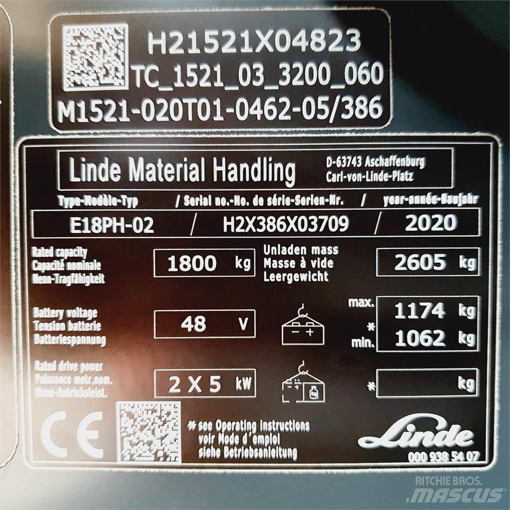 Linde E18PH Електронавантажувачі