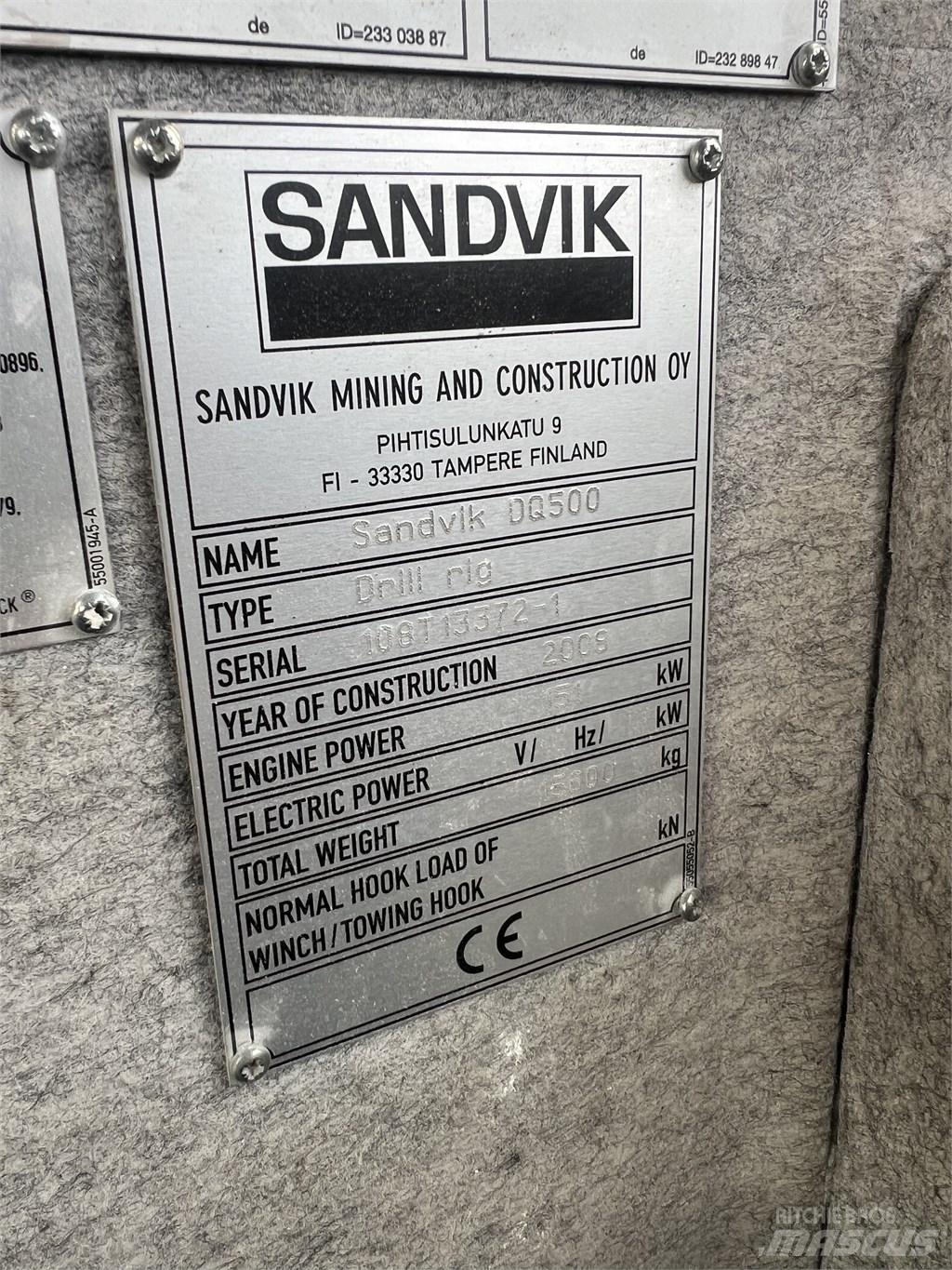 Sandvik DQ 500 Свердлильні установки