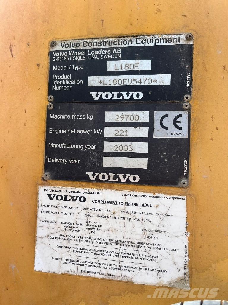 Volvo L180 E Фронтальні навантажувачі